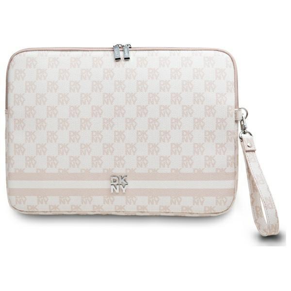 DKNY Datorfodral 14"""" Checkered Pattern Printed Stripes - Rosa | 2353 | AlltMobil