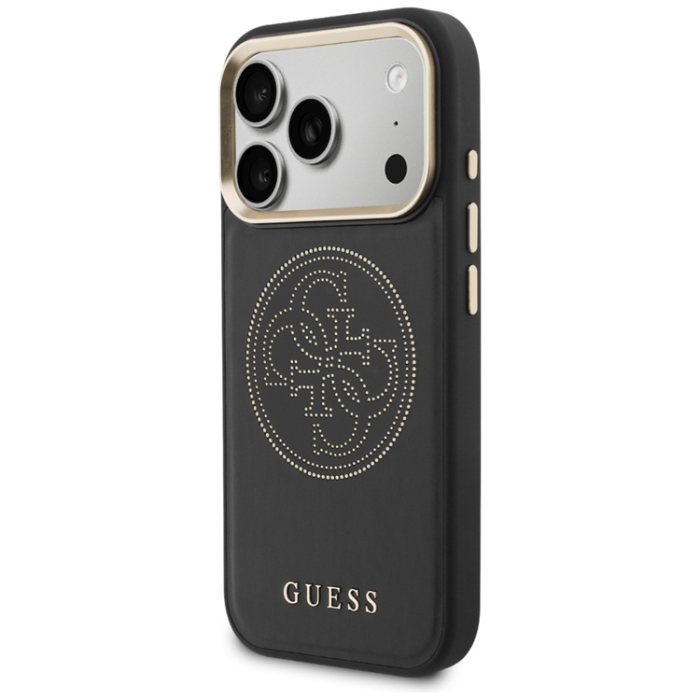 Guess - Guess Mobilskal För iPhone 17 Pro MagSafe Perforated 4G - Svart