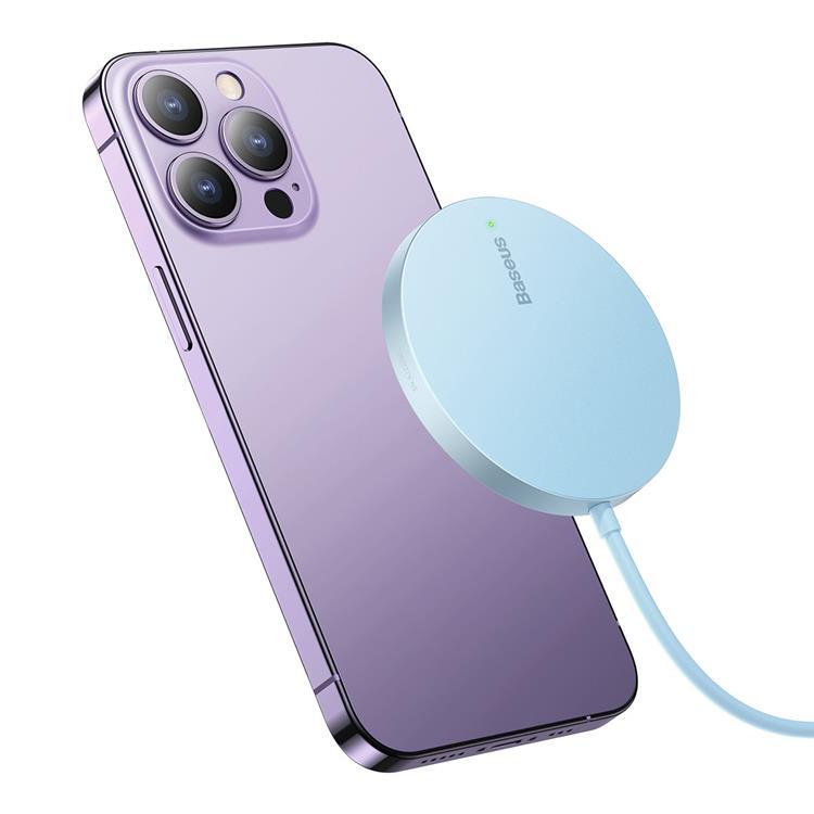 Baseus MagSafe Trådlös Laddare Simple Mini3 - Blå | 505295 | AlltMobil