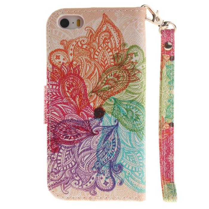 UTGATT5 - Plånboksfodral till iPhone 5/5S/SE - Paisley Flower