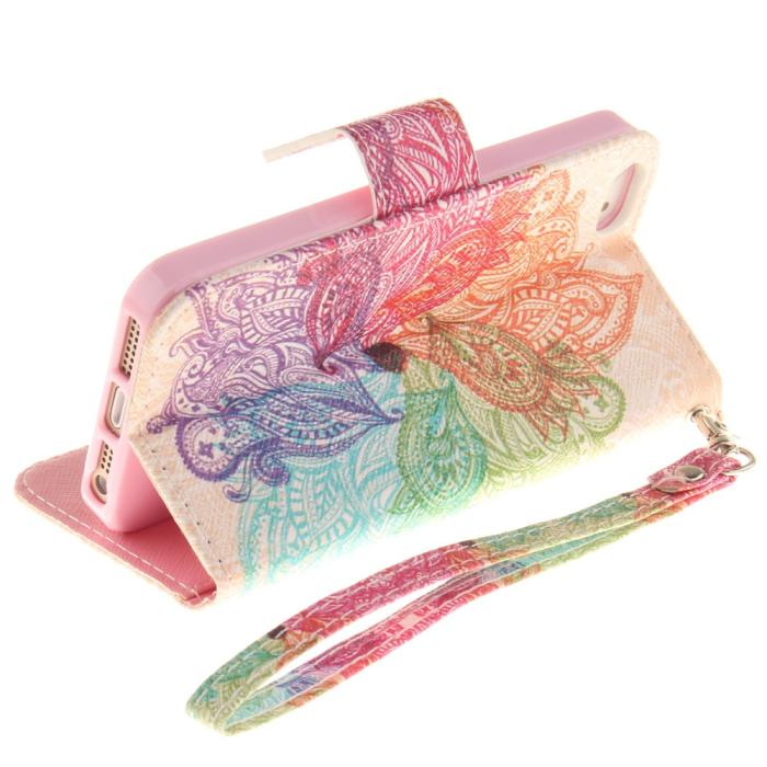 UTGATT5 - Plånboksfodral till iPhone 5/5S/SE - Paisley Flower