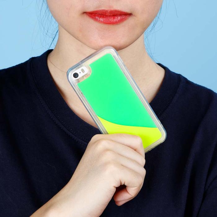 OEM - Liquid Neon Sand skal till iPhone 7 Plus & iPhone 8 Plus - Grön
