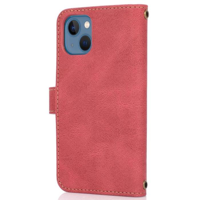 OEM - iPhone 14 Plus Plånboksfodral Flip - Röd