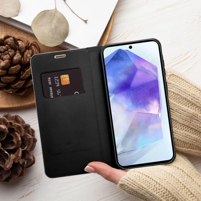 OEM - Xiaomi Redmi Note 14 5G Plånboksfodral Luna Carbon - Svart