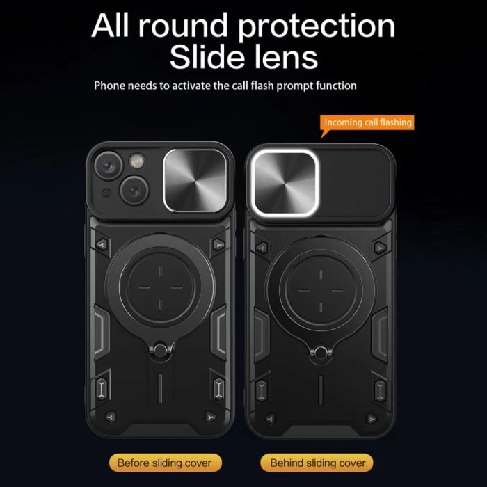 Taltech - iPhone 15 Mobilskal Ringhållare Roterbart - Lila