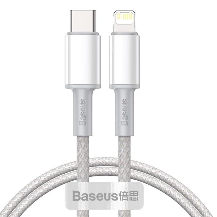 BASEUS - BASEUS Data Pd20W USB-C till Lightning kabel 2m Vit