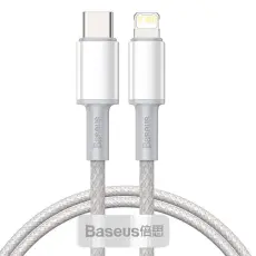 BASEUS - BASEUS Data Pd20W USB-C till Lightning kabel 2m Vit