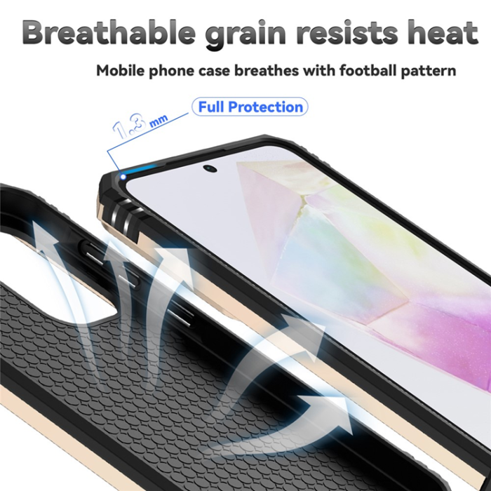 A-One Brand - Galaxy A36/A56 Mobilskal Kickstand PC + TPU - Guld