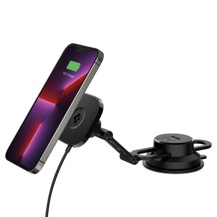 Spigen - Spigen Billhållare Och Billaddare Magsafe Onetap Pro - Svart