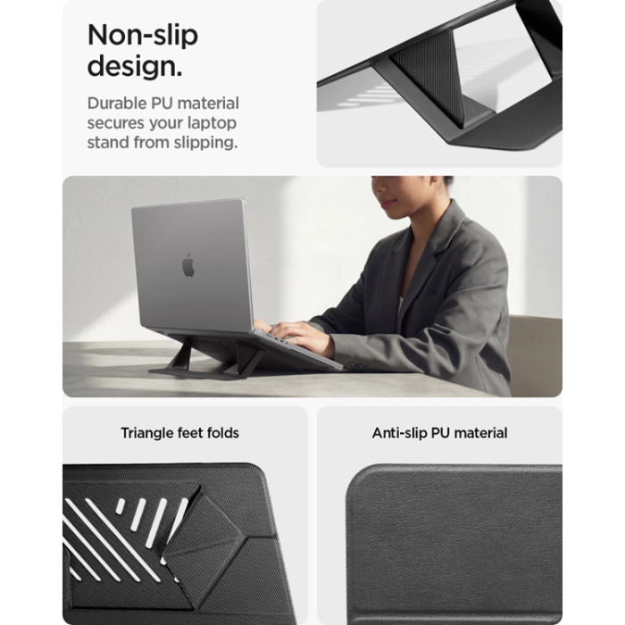 Spigen - Spigen Laptopstativ Slimfold LD201-S6 - Rymdgrå