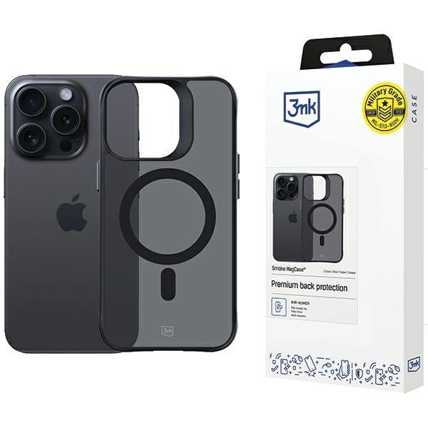 3MK Mobilskal till iPhone 15 Pro MagSafe Smoke - Svart