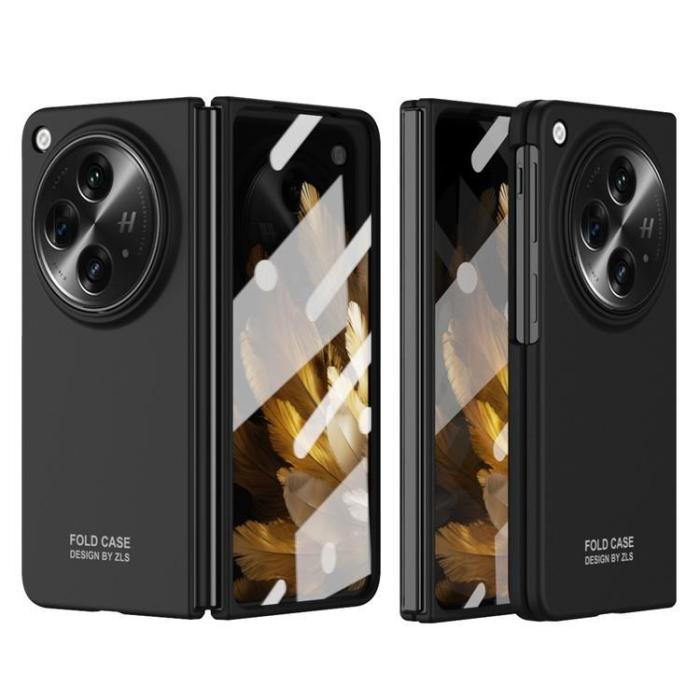 A-One Brand - OnePlus Open Mobilskal PC Folding med Härdat glas - Svart