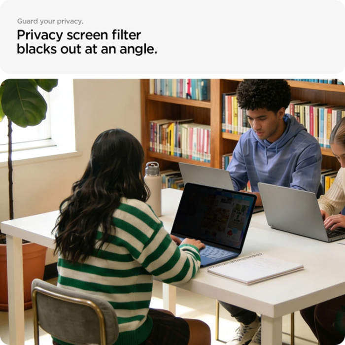 Spigen - Spigen Plastfilm Skärmskydd För Macbook Neo 13 Privacy - Svart