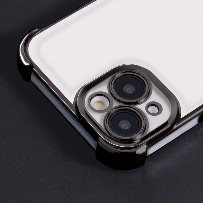 OEM - Galaxy A55 5G Mobilskal Anti Shock Chrome - Svart