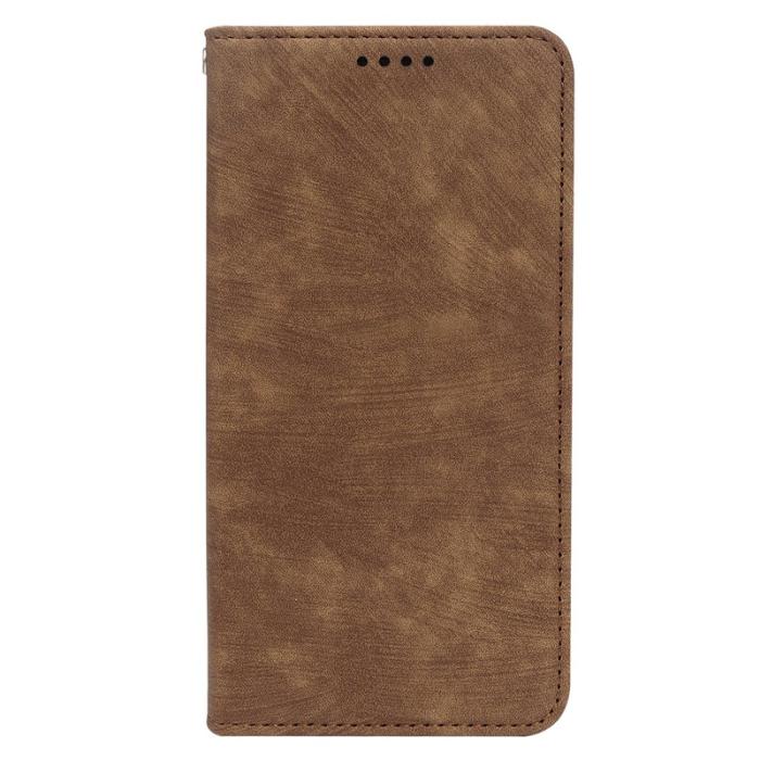OEM - Samsung Galaxy A37 Fodral Äkta Läder Magnetiskt Skydd - Brun