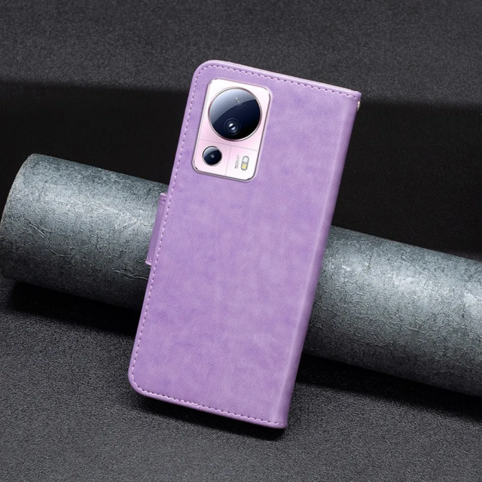 Taltech - Xiaomi 13 Lite 5G Plånboksfodral Fjärilstryck - Lila