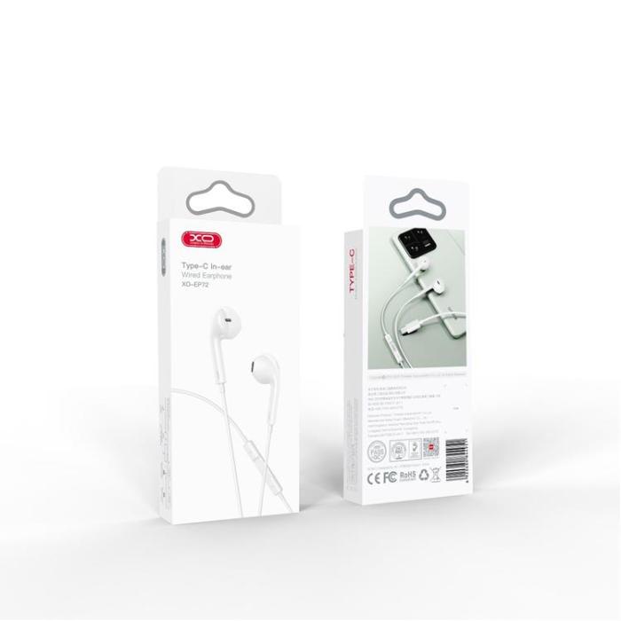 XO - XO In-Ear Trådbundna Hörlurar USB-C EP72 - Vit