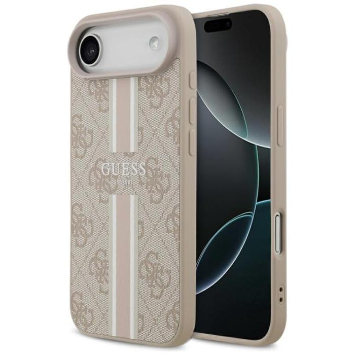 Guess - Guess iPhone 17 Air Mobilskal MagSafe 4G Printed Stripes - Rosa