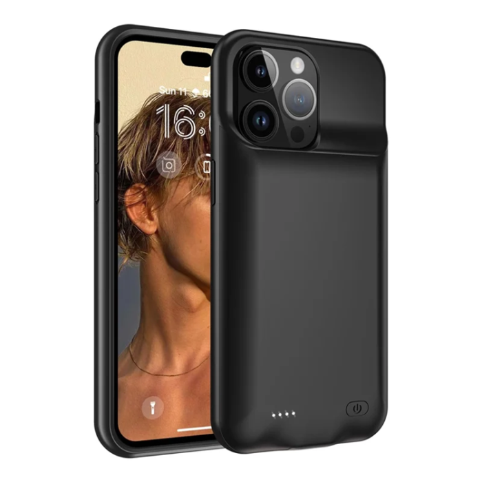 A-One Brand - iPhone 15 Pro Max Batteriskal 8500mAh D98 - Svart