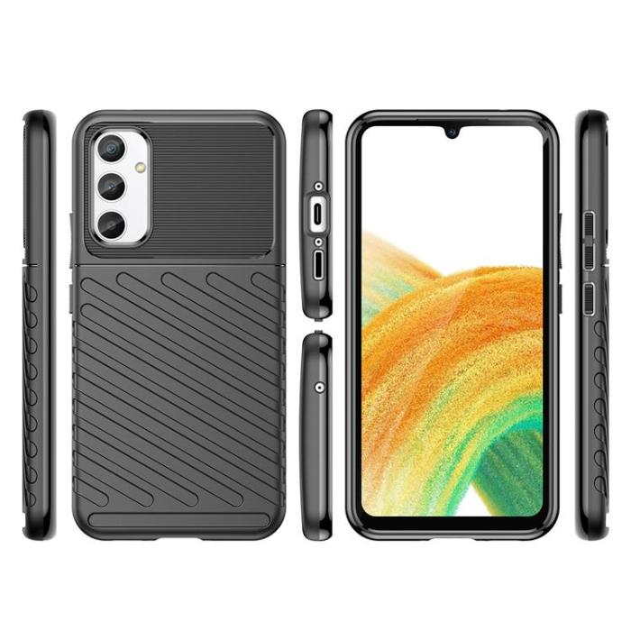 OEM - Galaxy A34 5G Skal Thunder Silicone Armor - Svart