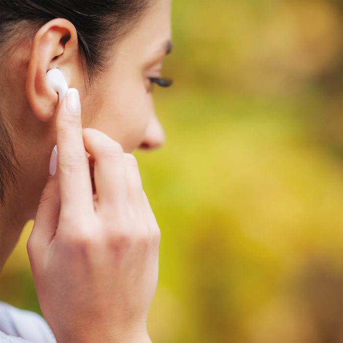 UTGATT1 - Puro - Bluetooth Slim Pod hörlurar med laddstation - Vit