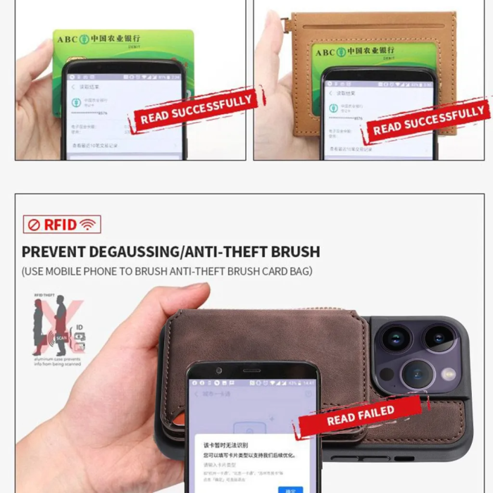 Taltech - iPhone 15 Plus Mobilskal Korthållare - Djupt Chokladbrunt