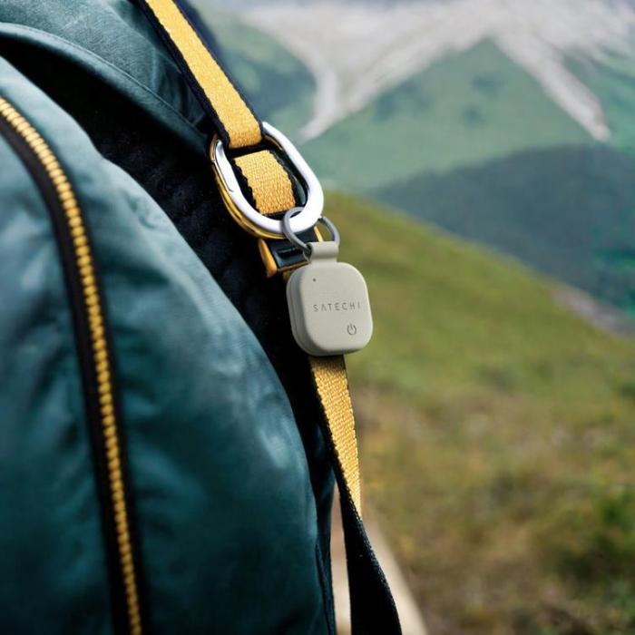 Satechi - Satechi Findall Nyckelring i vegansk läder med Find My - Sand