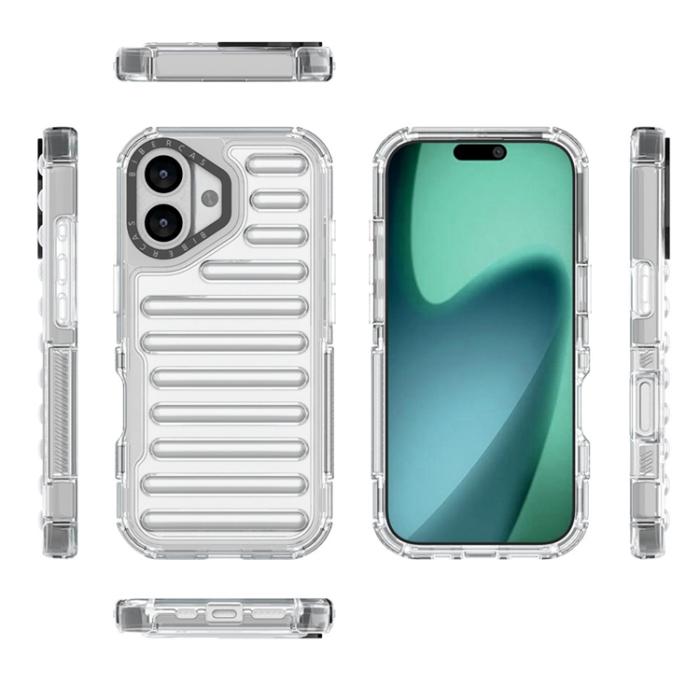 A-One Brand - iPhone 17 Mobilskal Stripe Design Detachable - Transparent