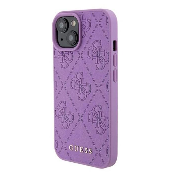 Guess - Guess iPhone 15 Mobilskal Stamped - Lila