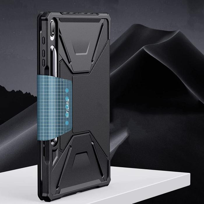 INFILAND - Infiland Galaxy Tab S7 Plus/S8 Plus/S7 FE Fodral med Tangentbord - Svart
