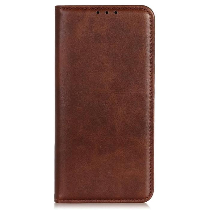 A-One Brand - Asus Zenfone 9 Plånboksfodral Äkta Läder Flip - Coffee