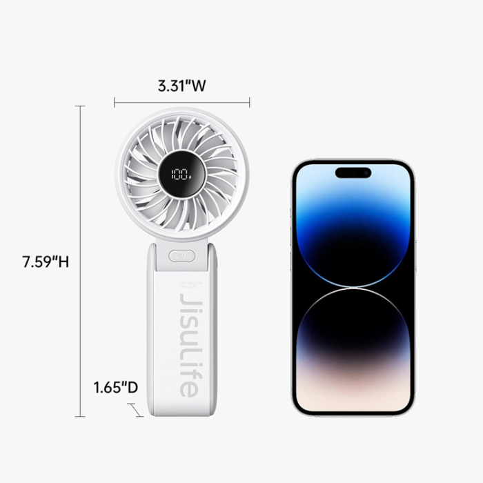Jisulife - Jisulife Bärbar USB Handfläkt 5000 mAh Life7 - Grå