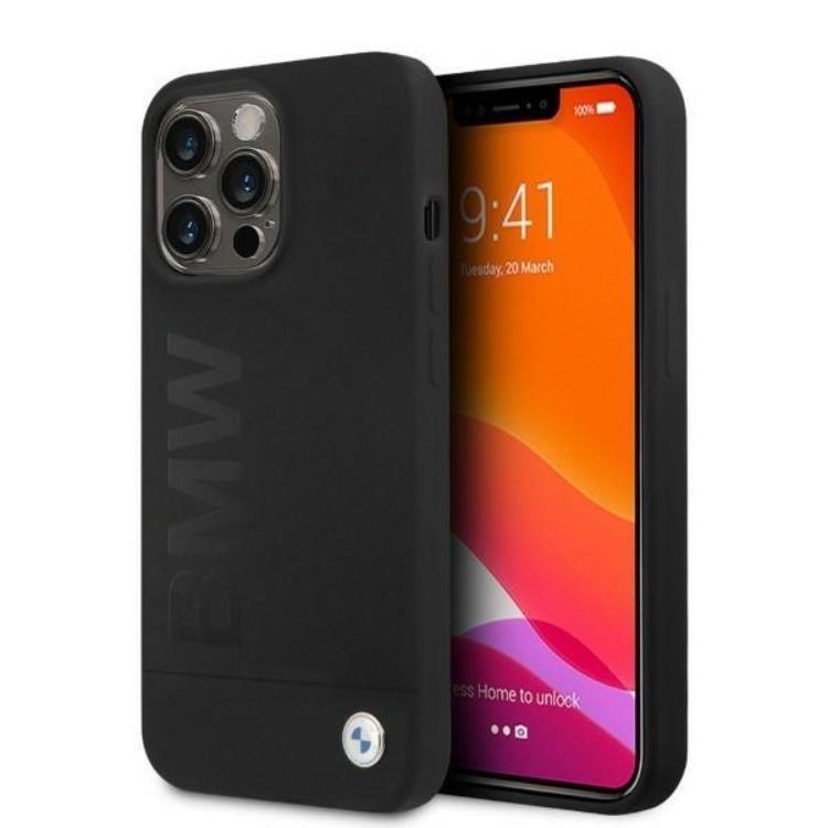 Etui BMW iPhone 13 Pro Skal Magsafe Silicone Signature Logo - Svart | 2353 | AlltMobil