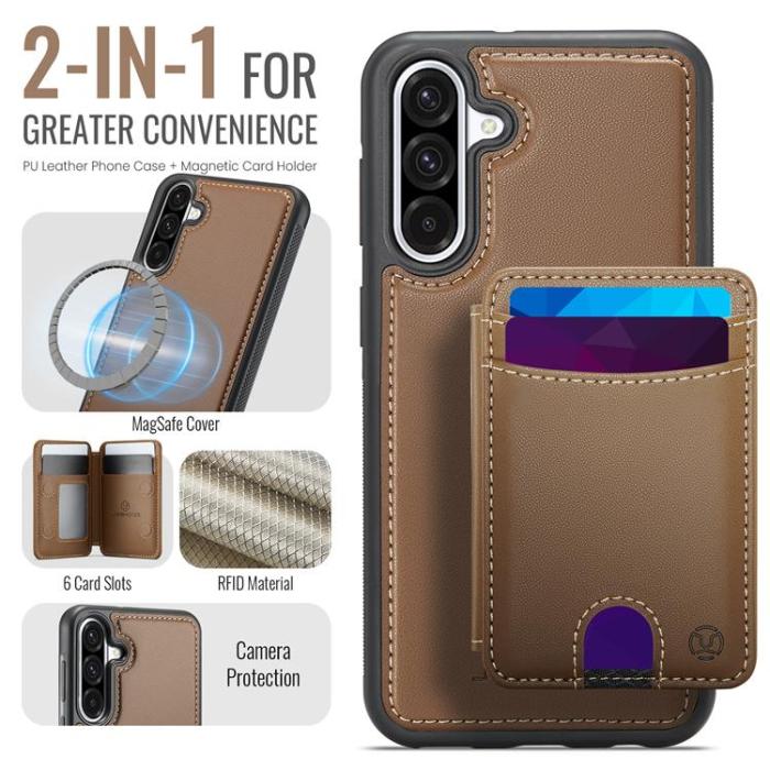 OEM - JEEHOOD Samsung Galaxy A56 5G Fodral KonstLäder - Brun