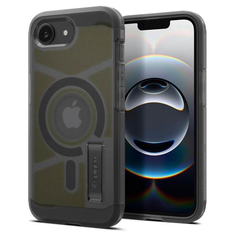 Spigen iPhone 16e Mobilskal Magsafe Tough Armor - Frost Svart | 2353 | AlltMobil