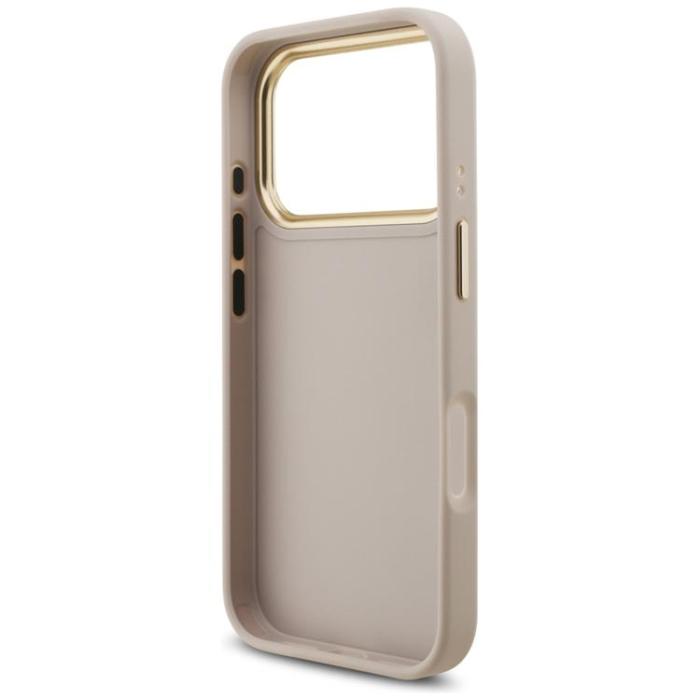 Guess - Guess iPhone 17 Pro Mobilskal 4G Big Classic Logo Big Strap Metal - Rosa