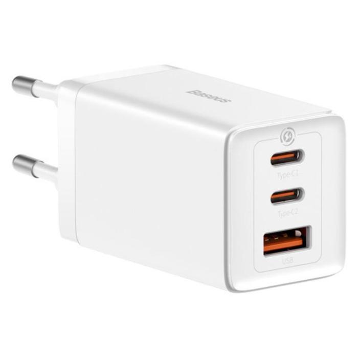 BASEUS - Baseus Väggladdare 65W USB/2xUSB-C USB-C Kabel 100W - Vit