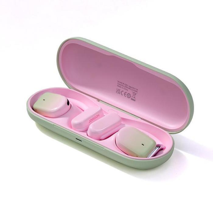 Joyroom - Joyroom Openfree TWS Trådlösa On-Ear Hörlurar - Rosa