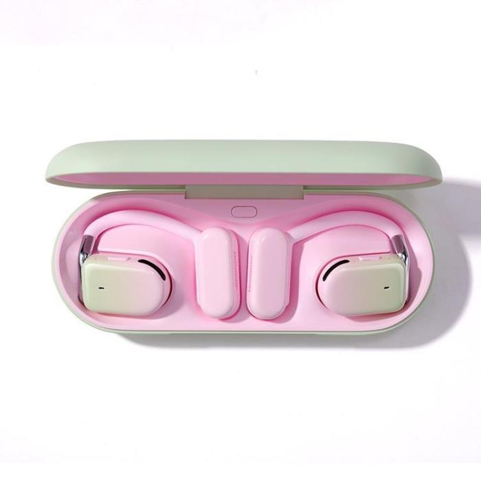 Joyroom - Joyroom Openfree TWS Trådlösa On-Ear Hörlurar - Rosa