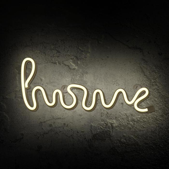 Forever Light - Forever Light LED Neon HOME Bat + USB FLNE21 - VarmVit