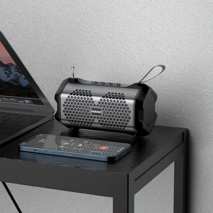 Dudao - Dudao Trådlös Bluetooth 5.0 Högtalare 3W 500mAh Radio - Svart