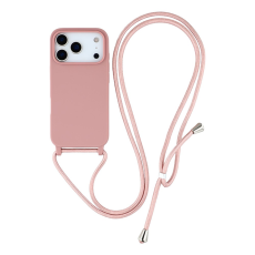 A-One Brand - iPhone 17 Pro Max Mobilskal TPU Shockproof med Lanyard - Djuprosa