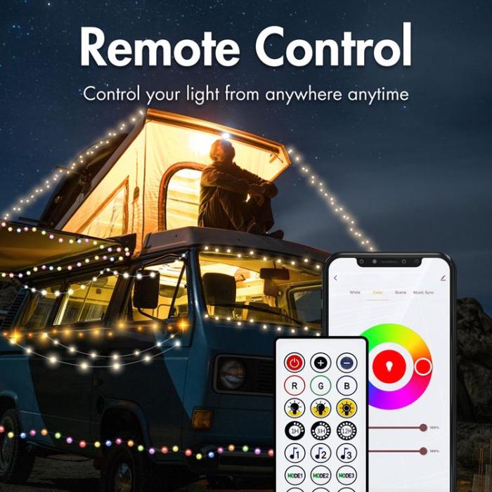 LogiLink - LogiLink RGB-ljusslinga med fjärrkontroll och WiFi Tuya IP65 3 m