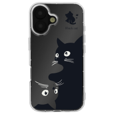 A-One Brand - iPhone 16 Pro Mobilskal Ultra Trendy Cat - Clear