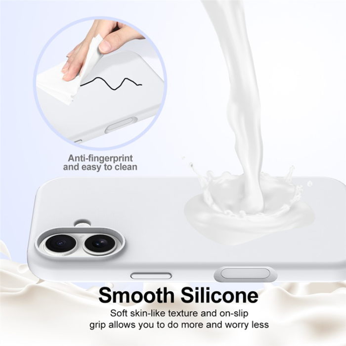 A-One Brand - iPhone 17 Mobilskal MagSafe Silikon Anti-Drop - Vit