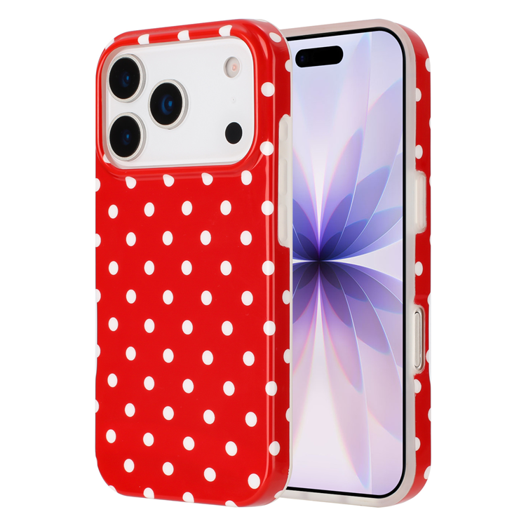 iPhone 17 Pro Mobilskal Dot Design Imd Tpu (Röd) | 2353 | AlltMobil