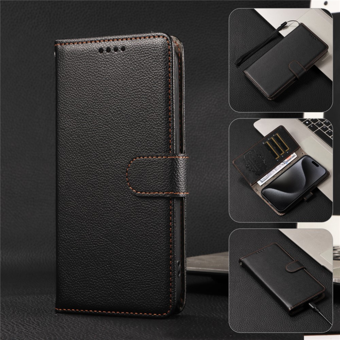 A-One Brand - iPhone 17 Pro Max Plånboksfodral RFID Blocking med Handledsrem