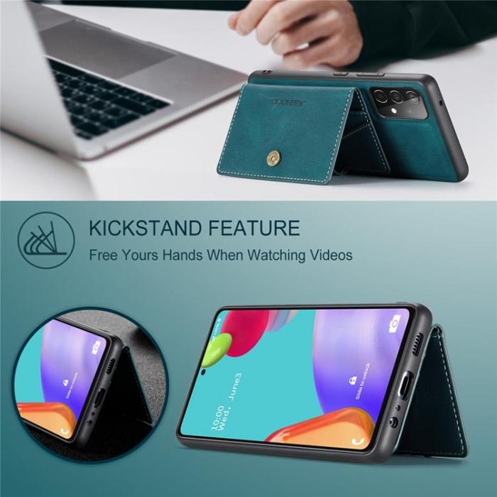 OEM - JEEHOOD Samsung Galaxy A52 4G/5G Mobilskal Konstläder - Blå