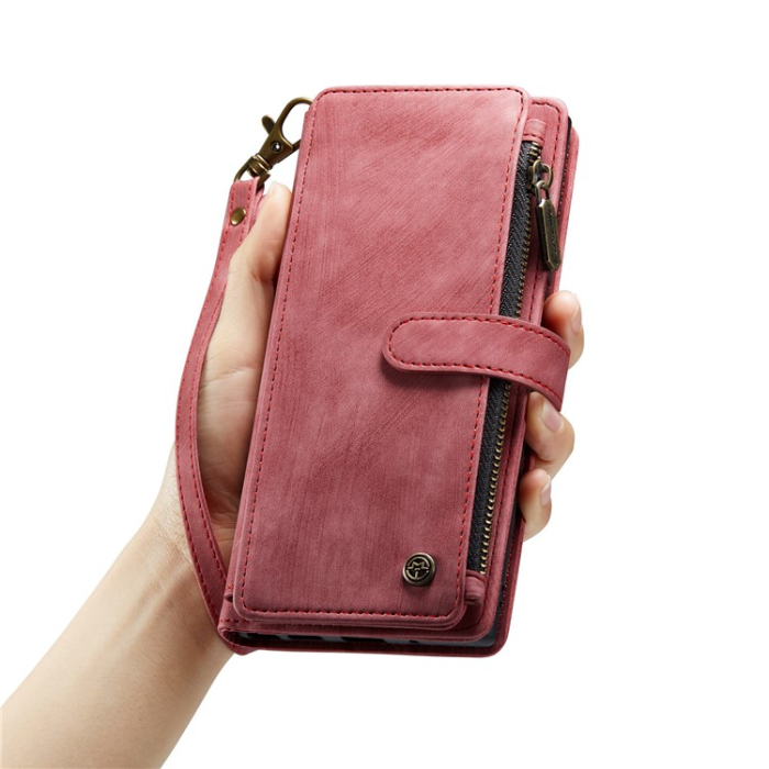 Caseme - CASEME Google Pixel 7A Plånboksfodral C30 Zipper - Röd