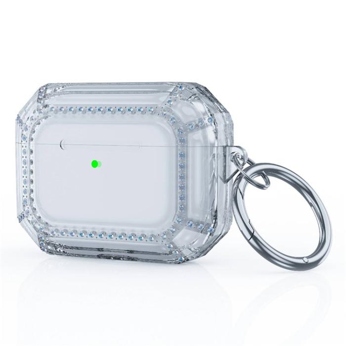 A-One Brand - Airpods Pro 2 Skal Rhinestone Shockproof - Clear